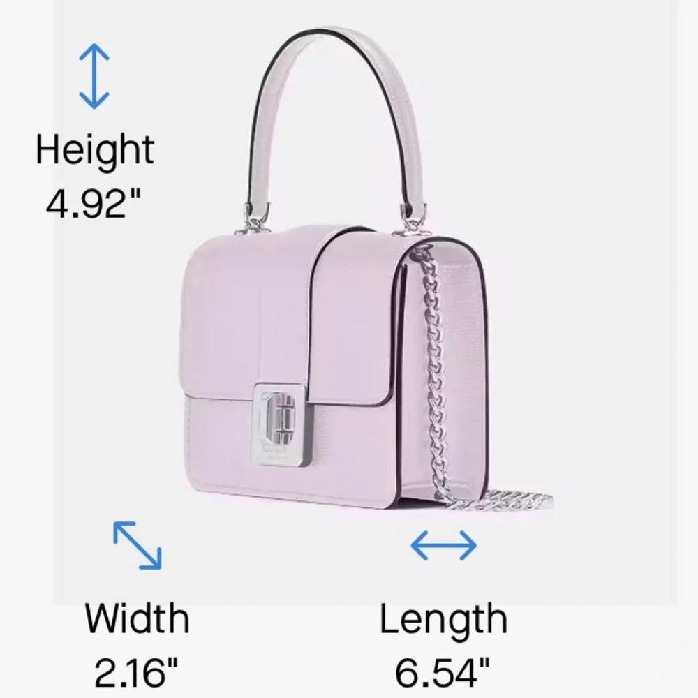 Kate Spade Phoebe Turnlock Mini Flap Crossbody Bag in Color Light Frozen Lilac - Picture 5 of 5